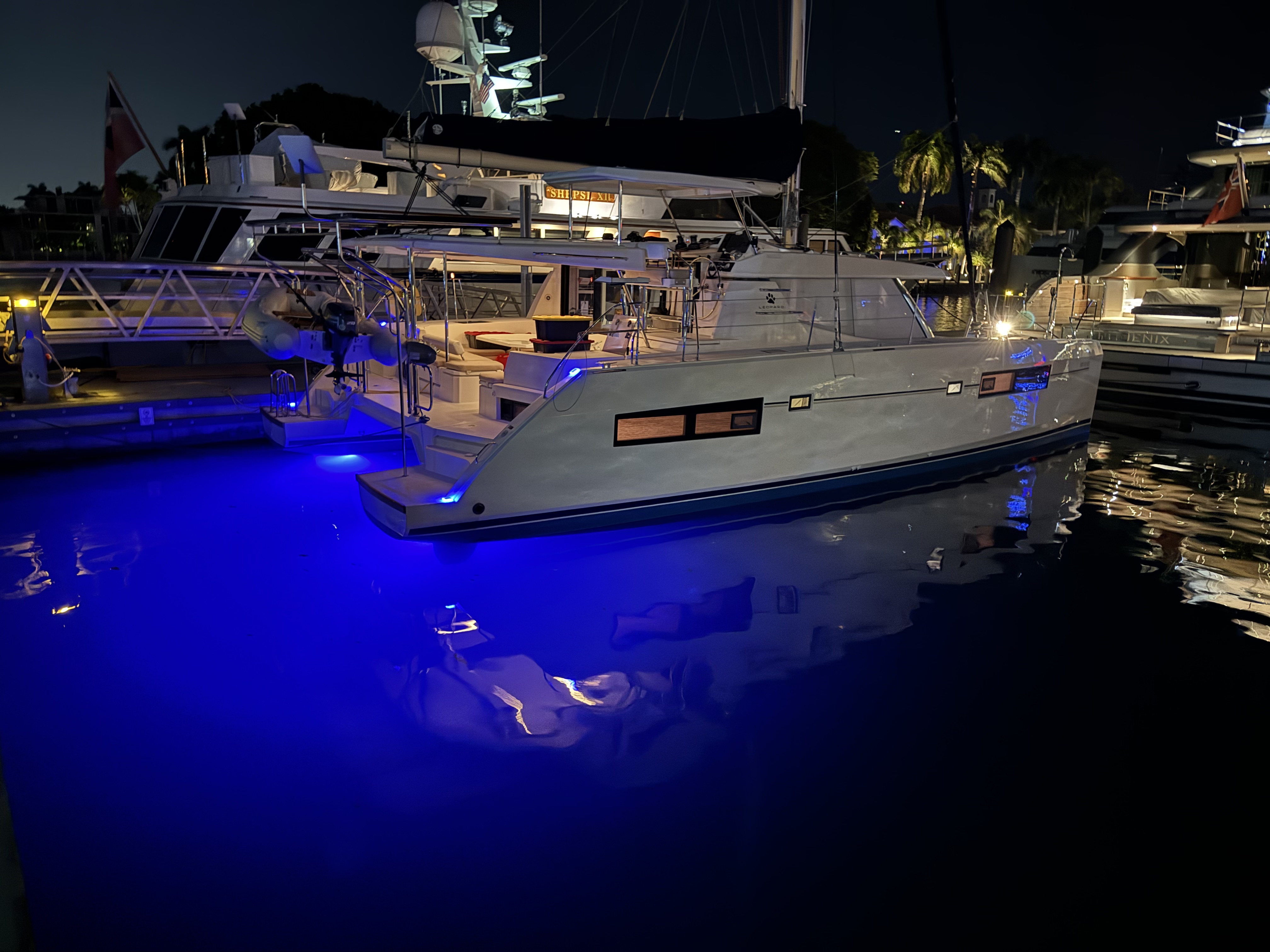 Sailboat in beautiful blue water