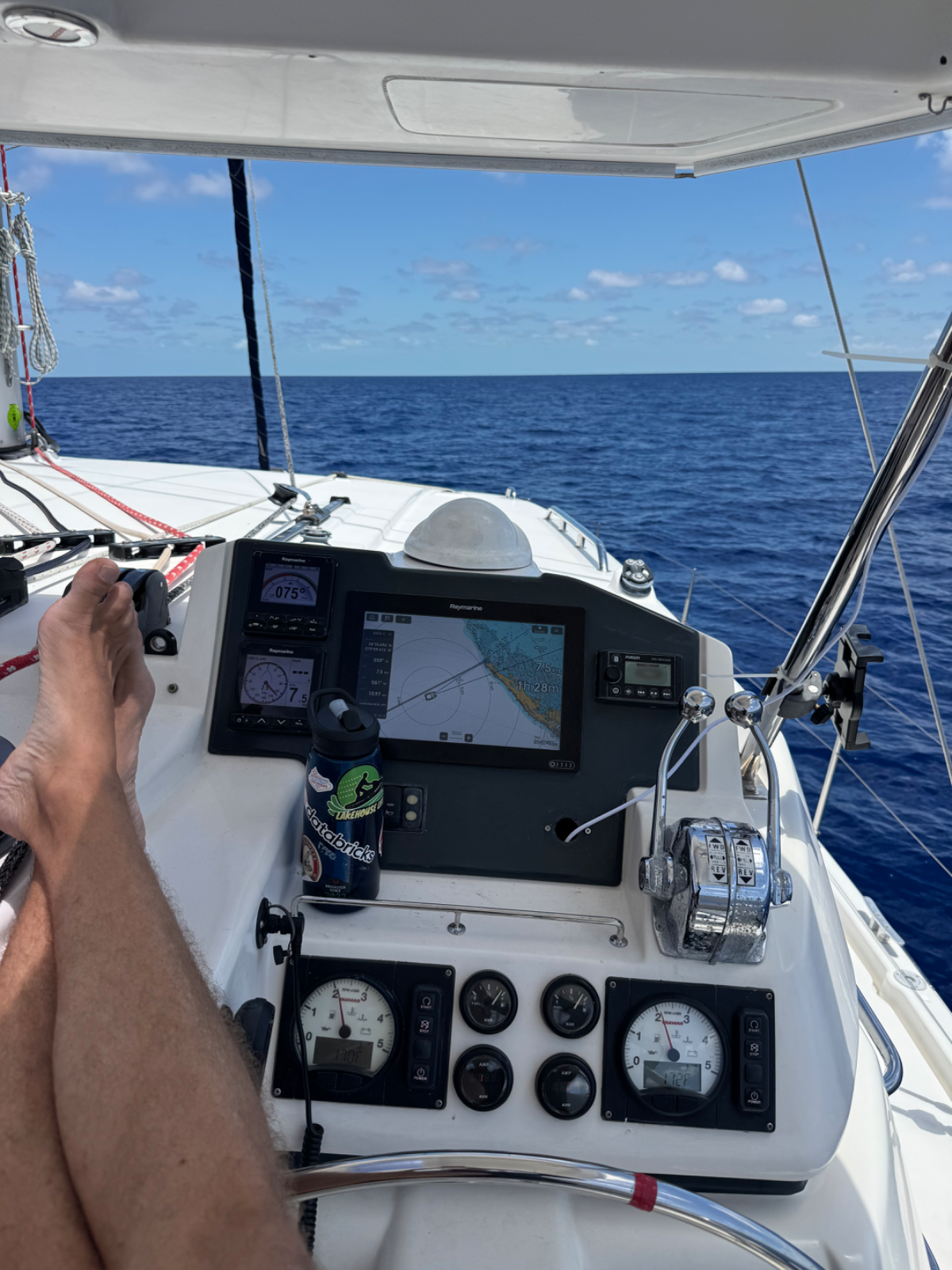 Outhaul broke sailing across the Gulf Stream (3 of 4)
